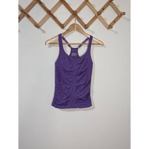 Athleta Tempo Seamless Purple Heathered Sleeveless Athletic Tank Top - Size M